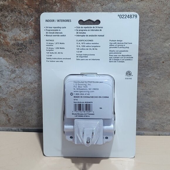 Utilitech Indoor Mechanical Timer Temporizador New Sealed - Picture 2 of 11